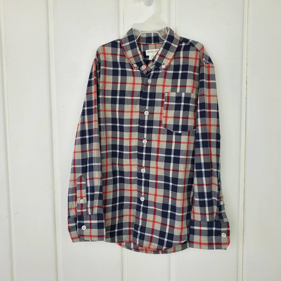 Crewcuts Bundle Boys 4-5 Plaid Button Down Red Henley Shirts - Picture 2 of 8